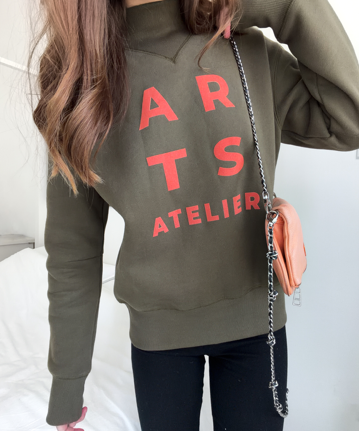 Sweatshirt olive coral