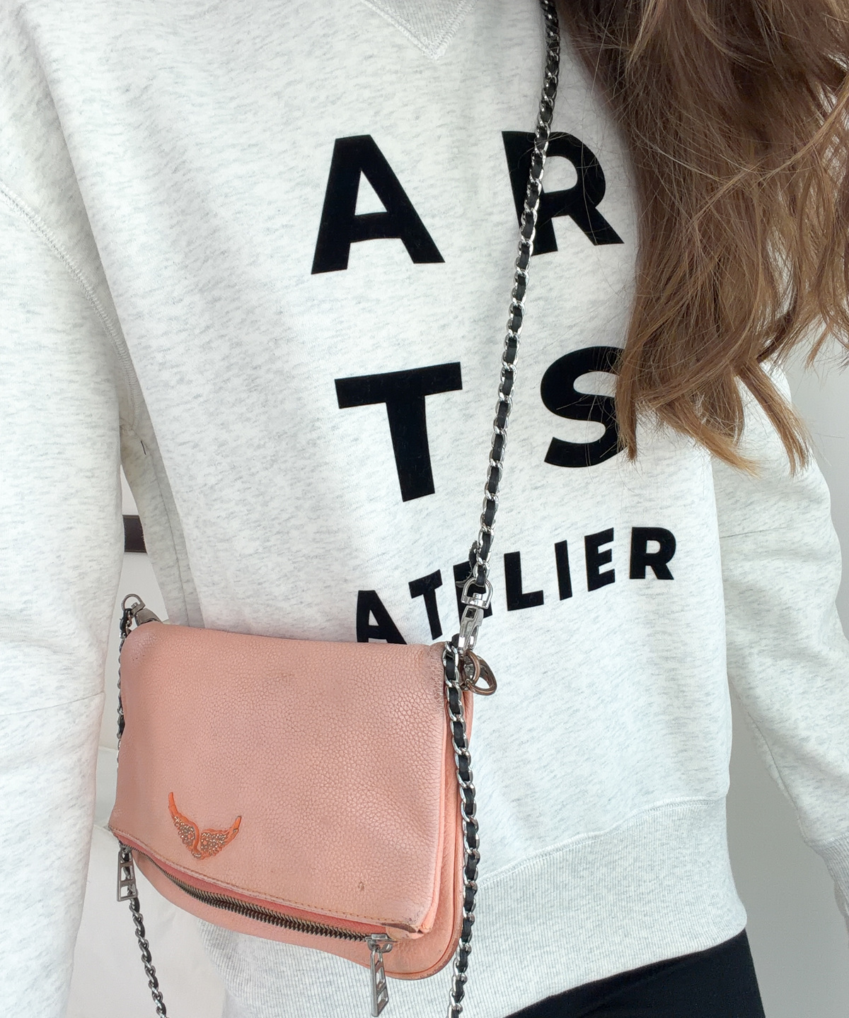 Sweatshirt ash grey black