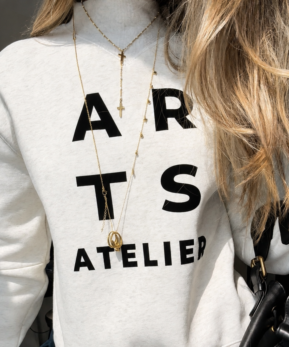 Sweatshirt ash grey black