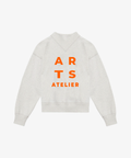 Sweatshirt ash grey orange