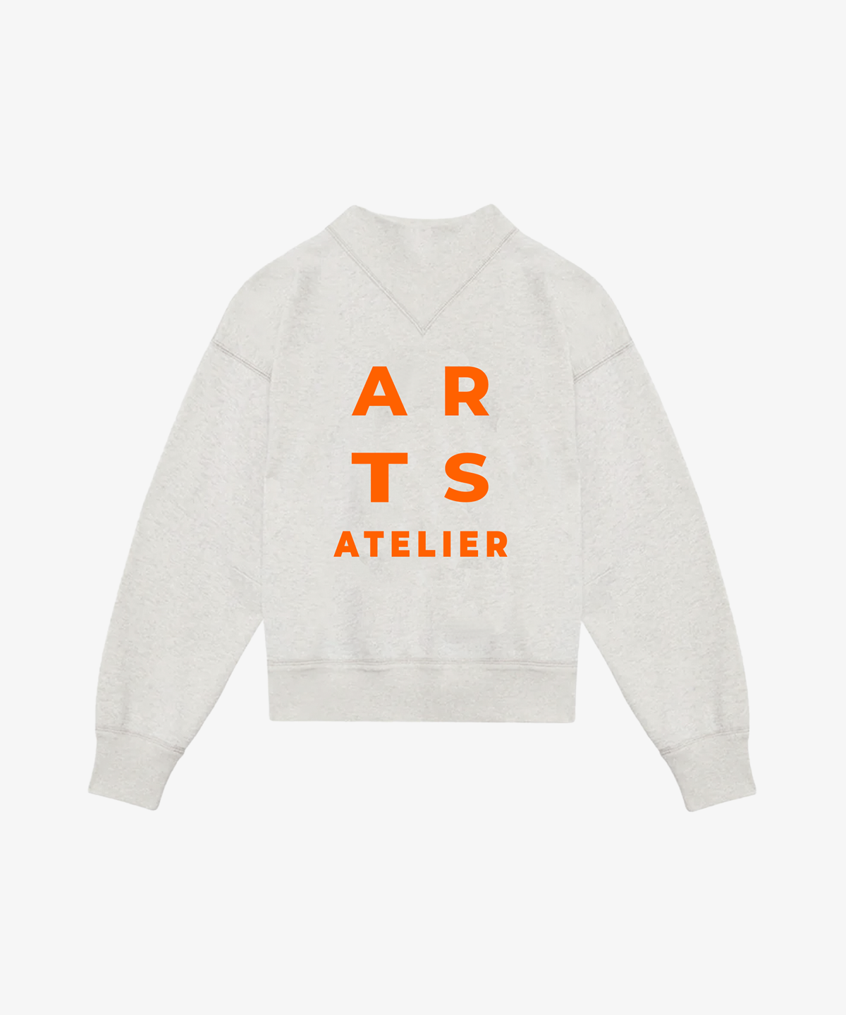 Sweatshirt ash grey orange