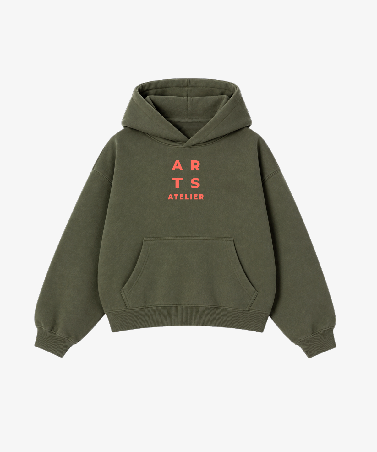 Hoodie olive coral