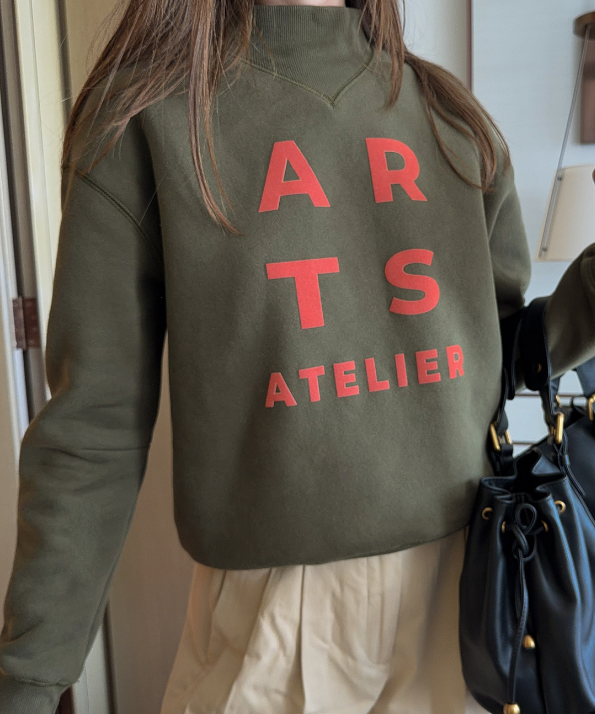 Sweatshirt olive coral