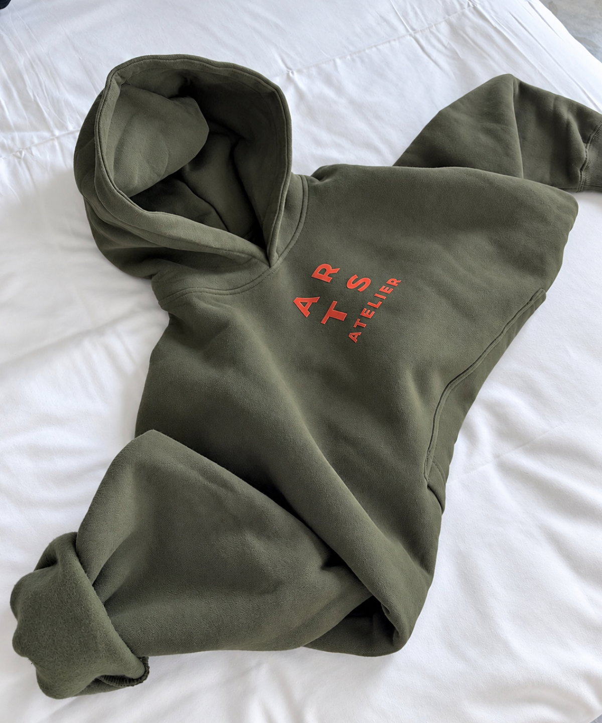 Hoodie olive coral