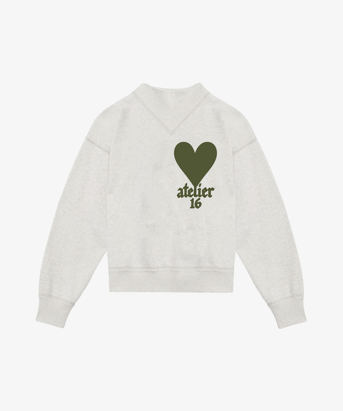 Sweatshirt heart olive