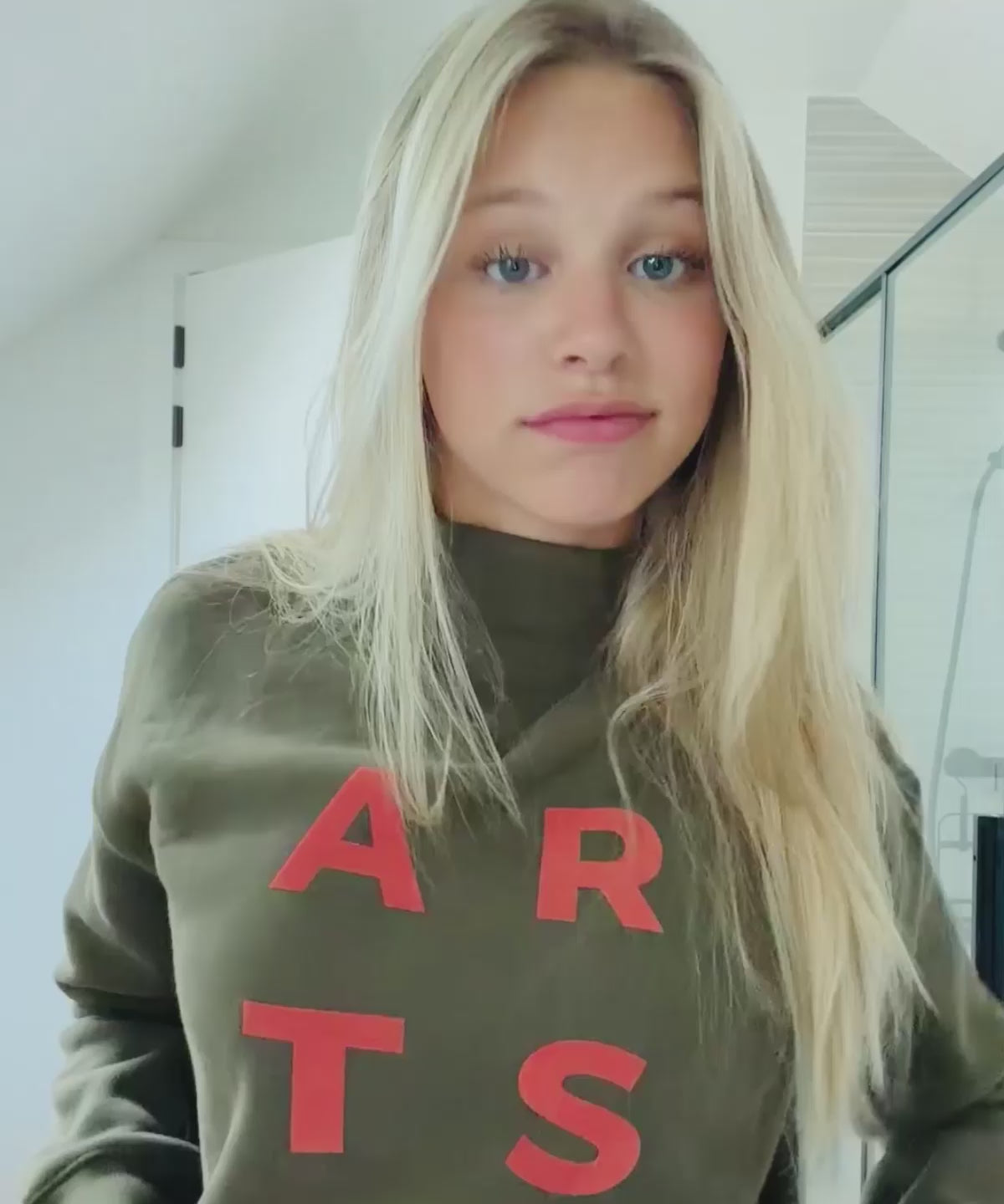 Sweatshirt olive coral