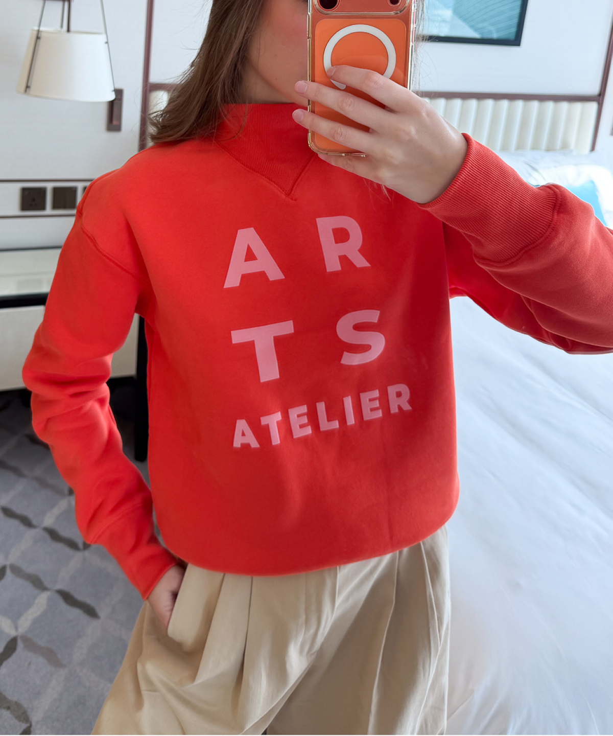 Sweatshirt orange pink