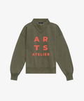 Sweatshirt olijfkoraal